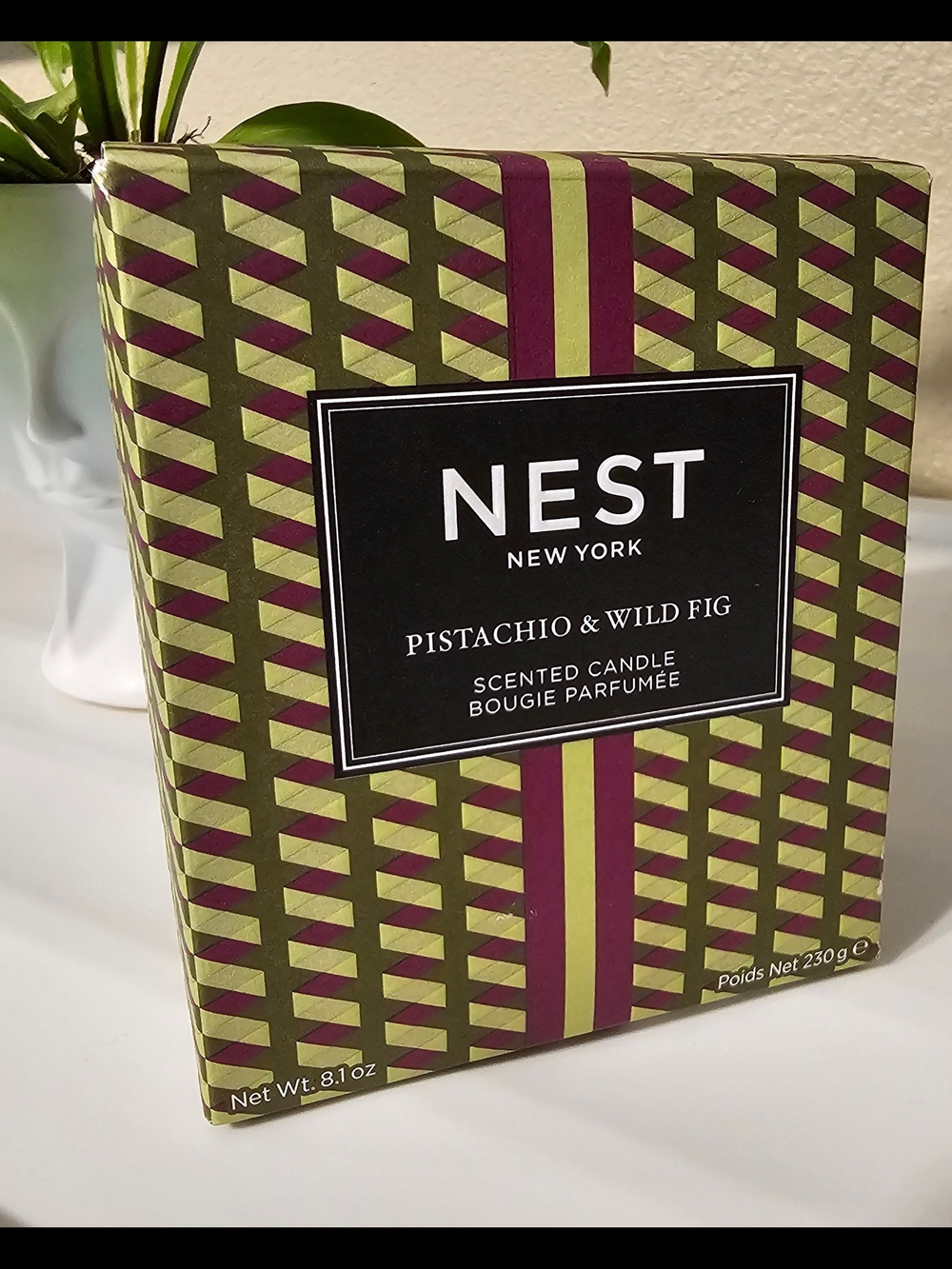 NEST Luxurious Home Fragrance Pistachio & Wild Fig Scented Candle NIB 8.1OZ